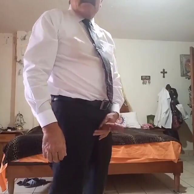 Mature Suited Man With Stache (No Cum)