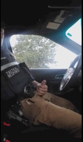 Cop Jacking it in the Car