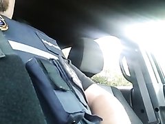 Cop Jacking it in the Car 2