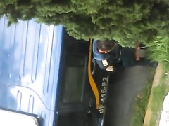 cop taking a piss