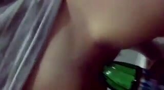 bitch getting fun with a bottle