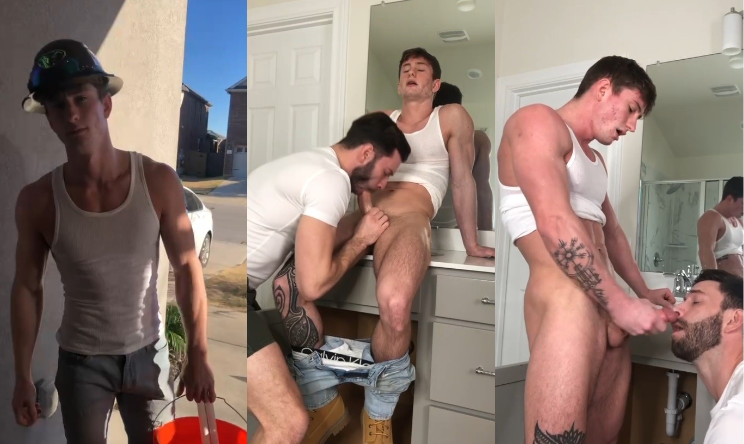 Bearded Guy Serving the Cleaner's Dick
