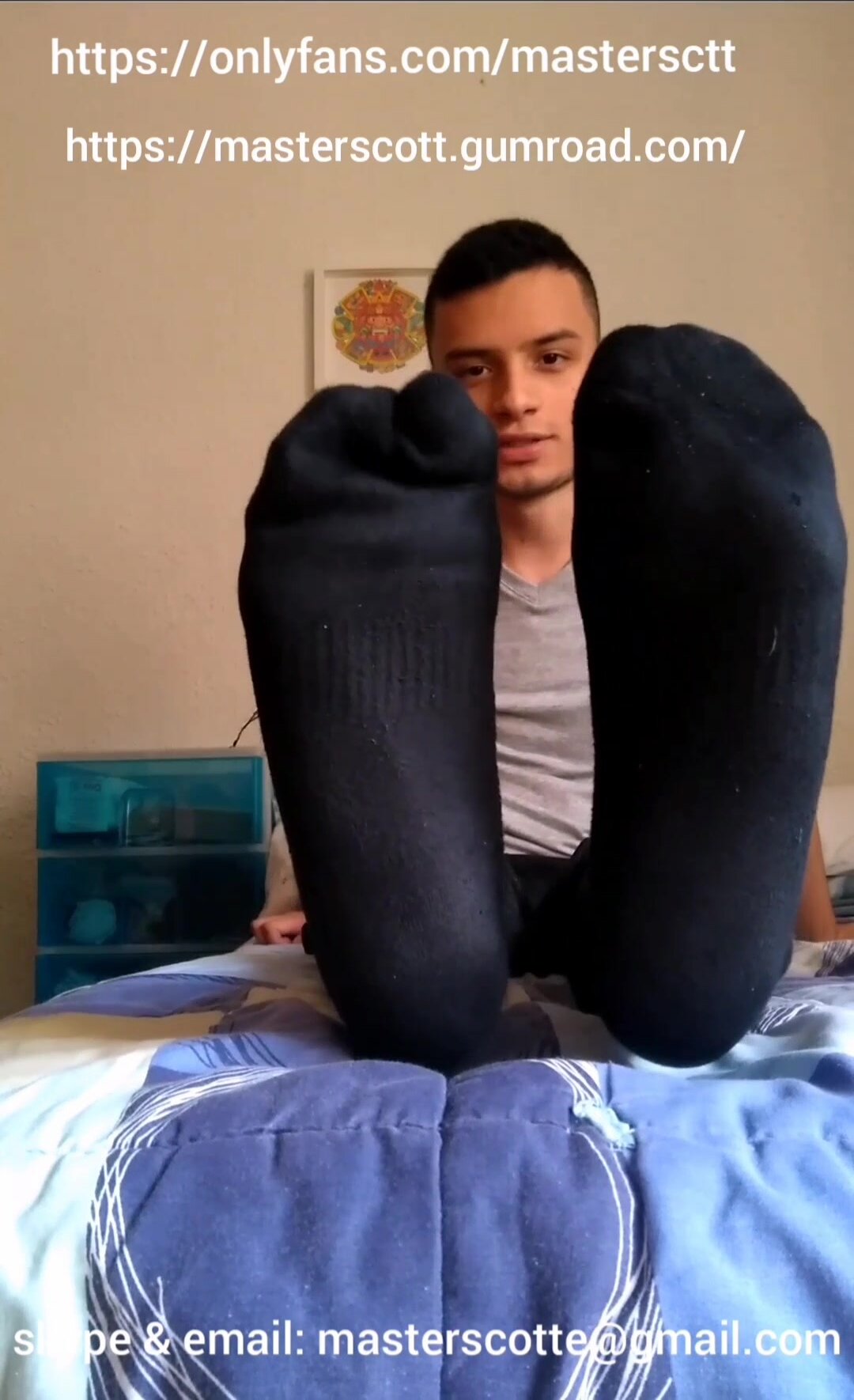 Black sweaty socks