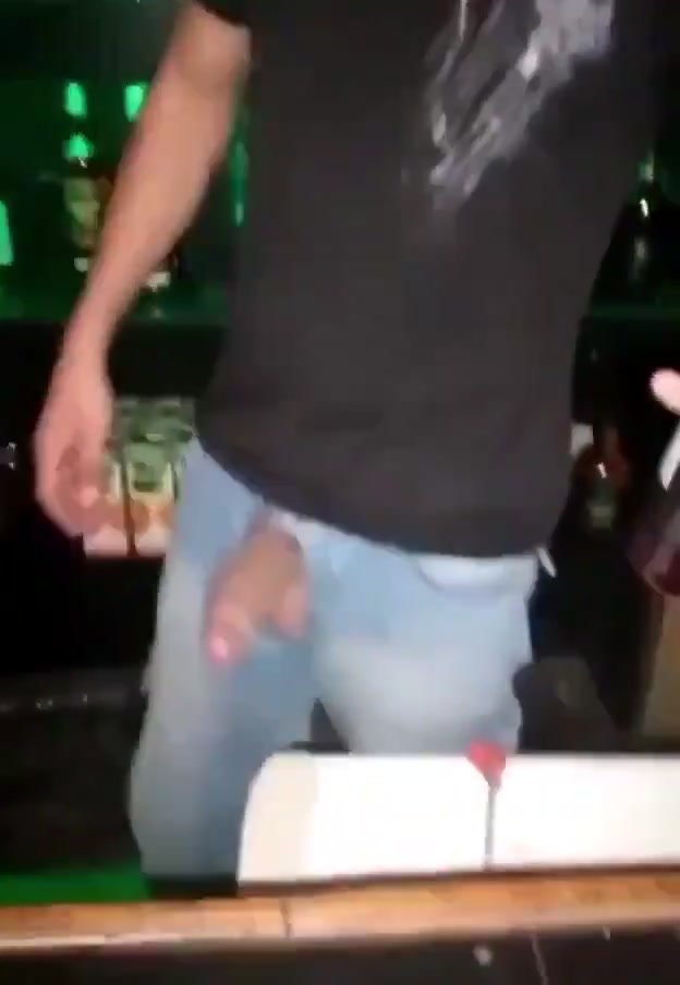 hot bartender with cock out