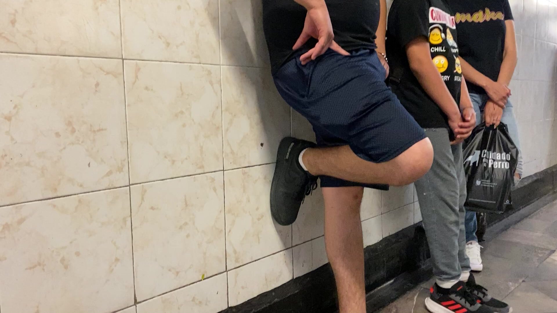 bulge in the  subway station