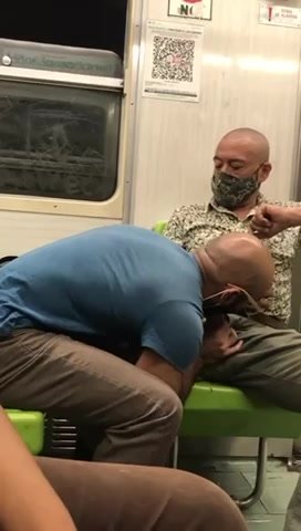 Blowjob in the subway