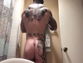 Muscle tattooed ass