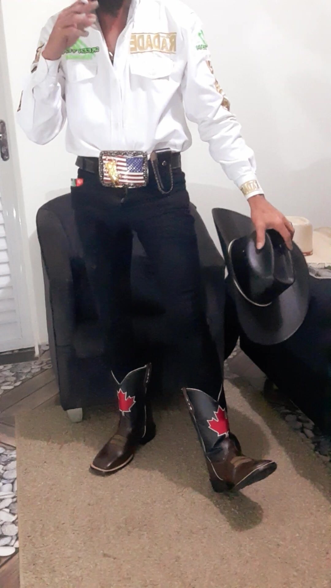 Cowboy with new boots Canadá