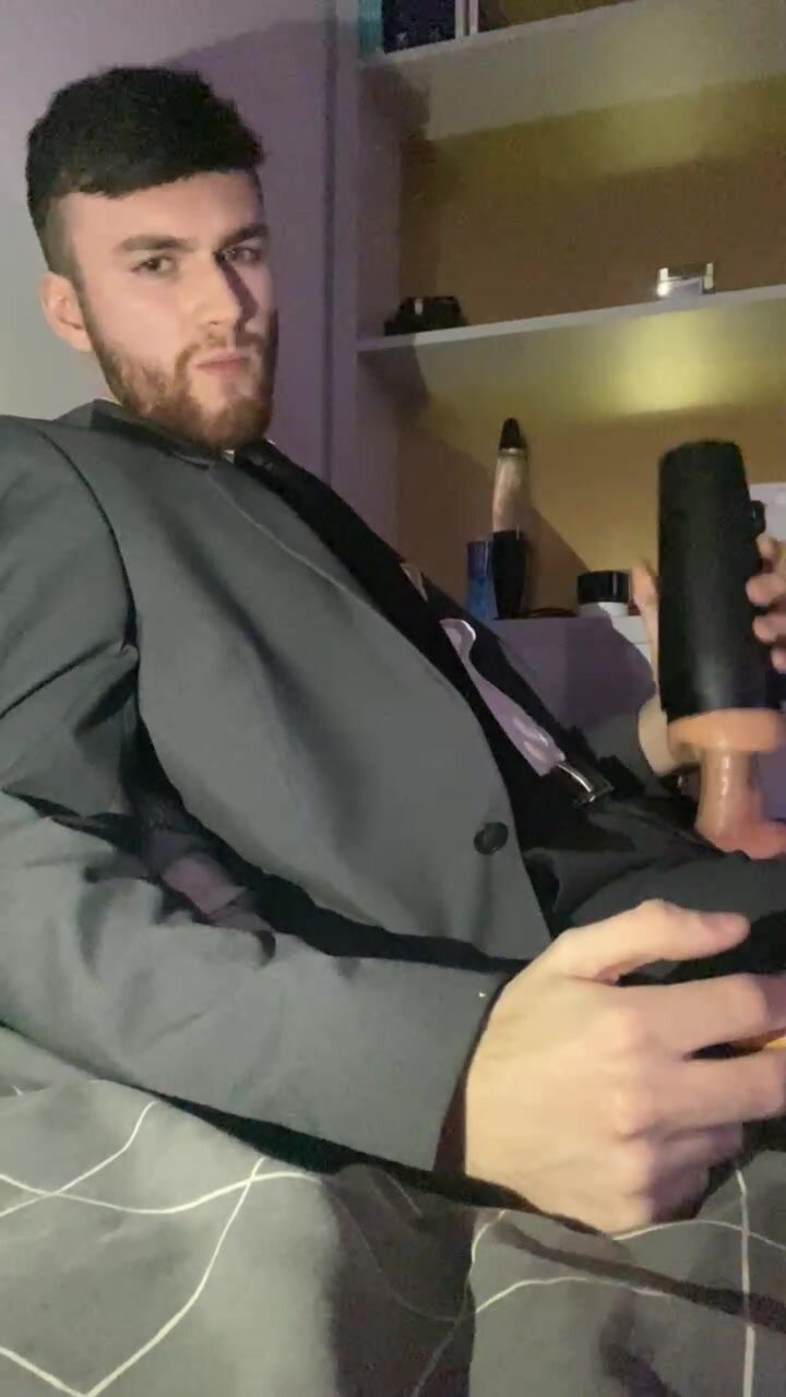 Poppers: Smoking and Fleshlight Fucking in Suit… ThisVid.com