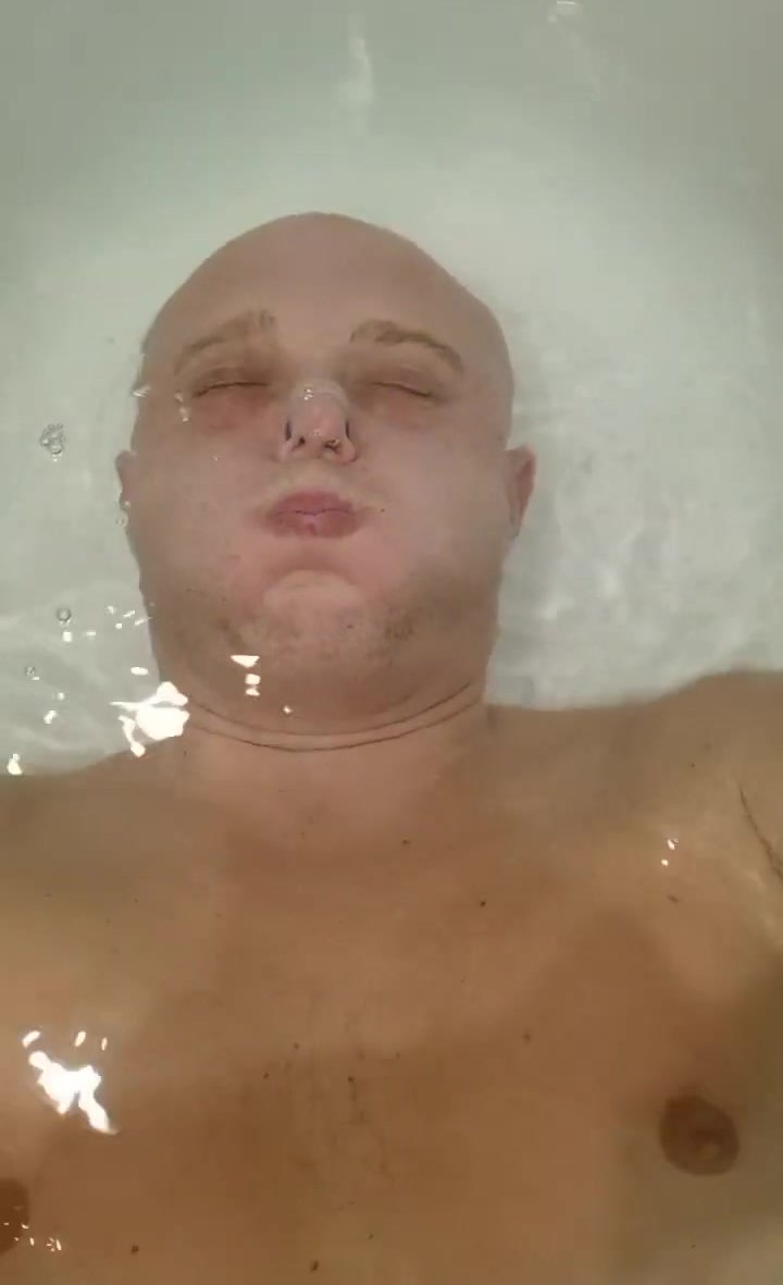 Bald russian breathold barefaced underwater