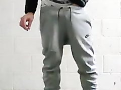 Scally boy piss in pants