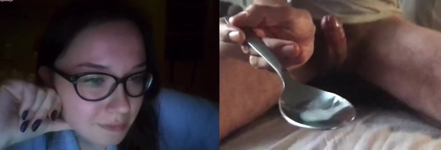 Eating Own Cum On Webcam