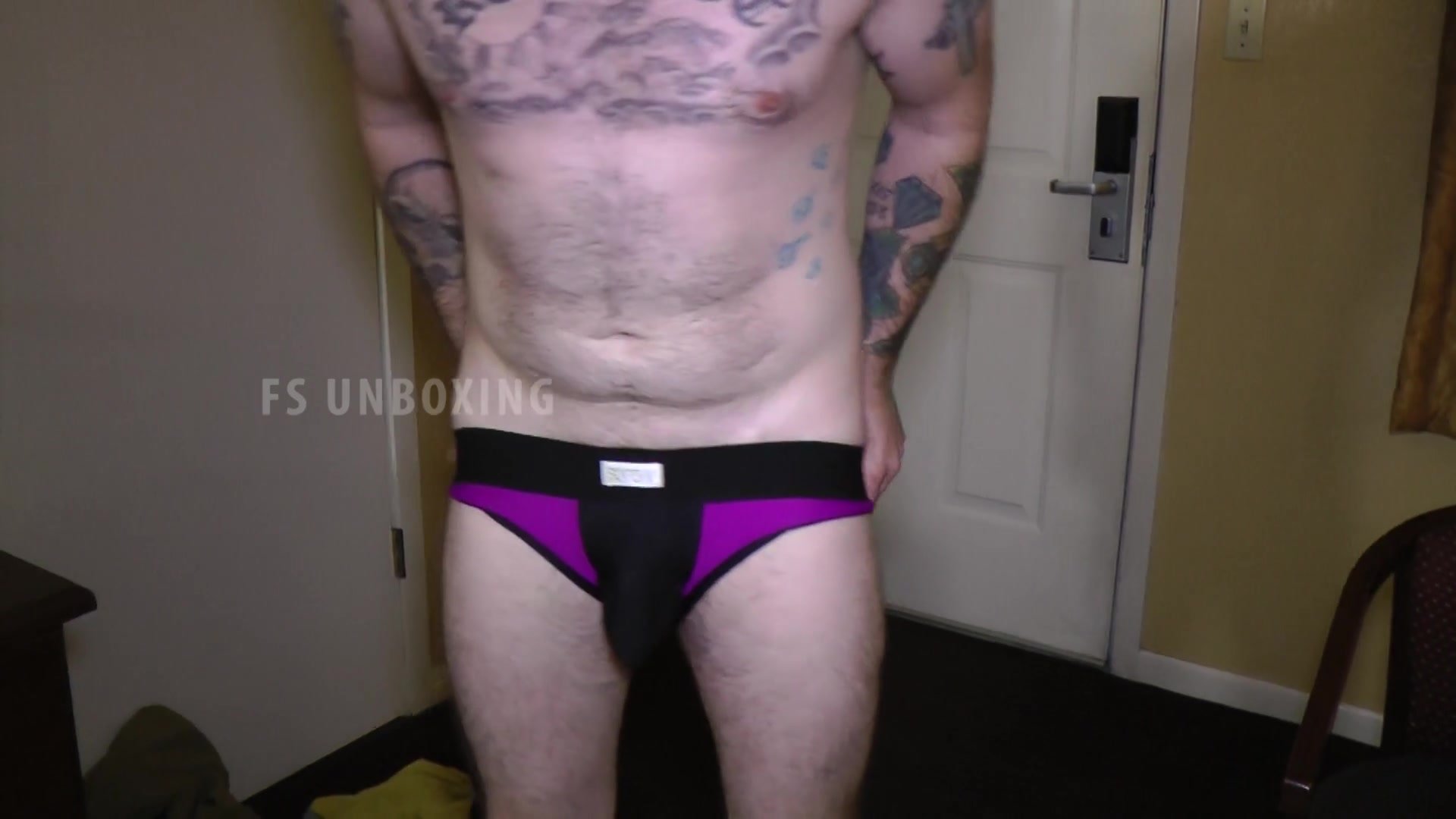 Hairy Straight Guy Tries on Underwear