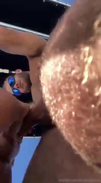 getting a blowjob while driving a boat