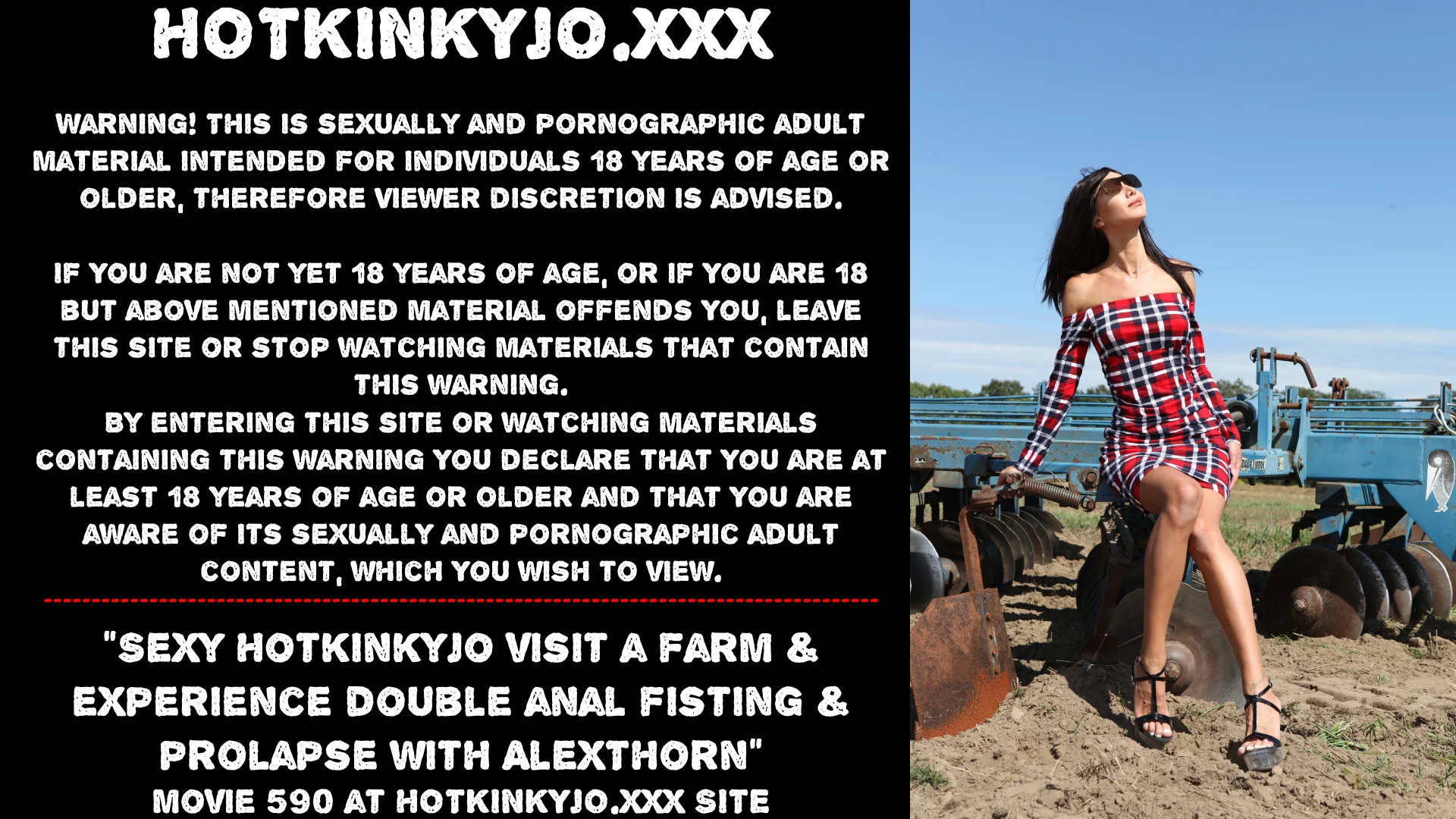 Hotkinkyjo visit farm and experience double anal fisting