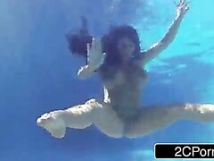 Holly Halston underwater blowjob