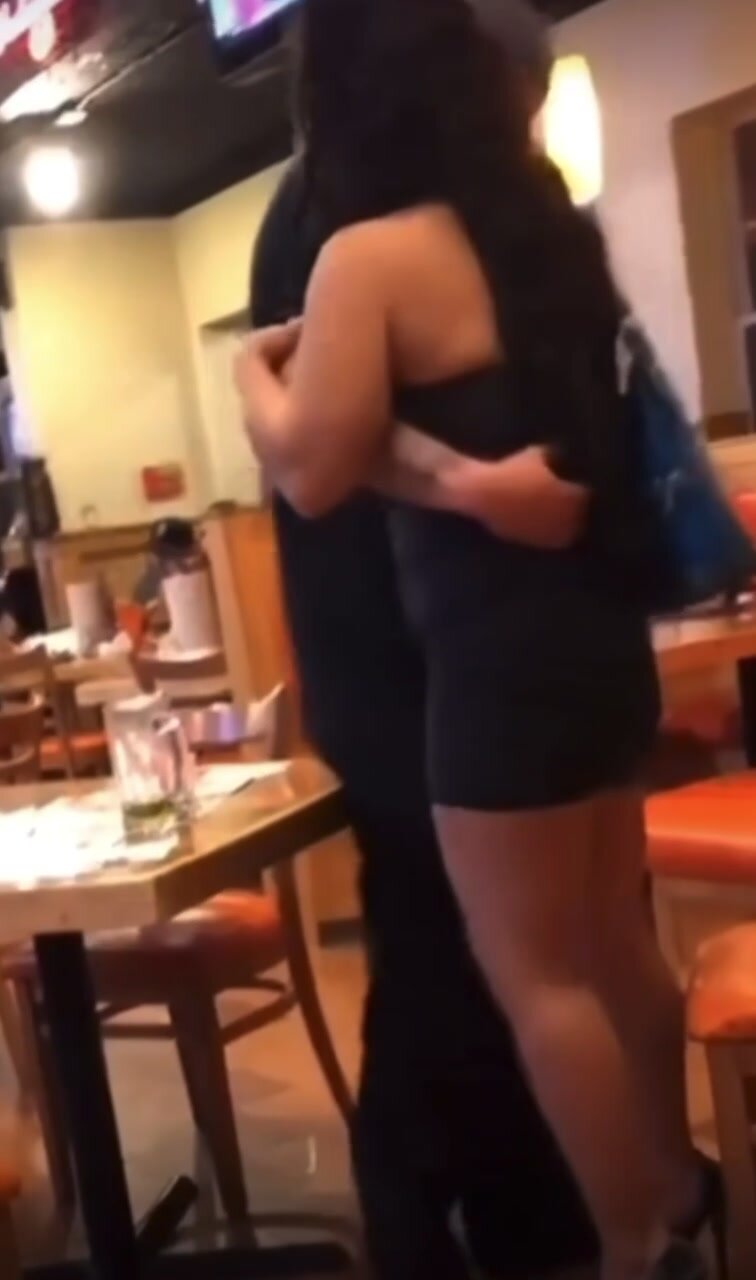 Pissing herself in hooters (real)
