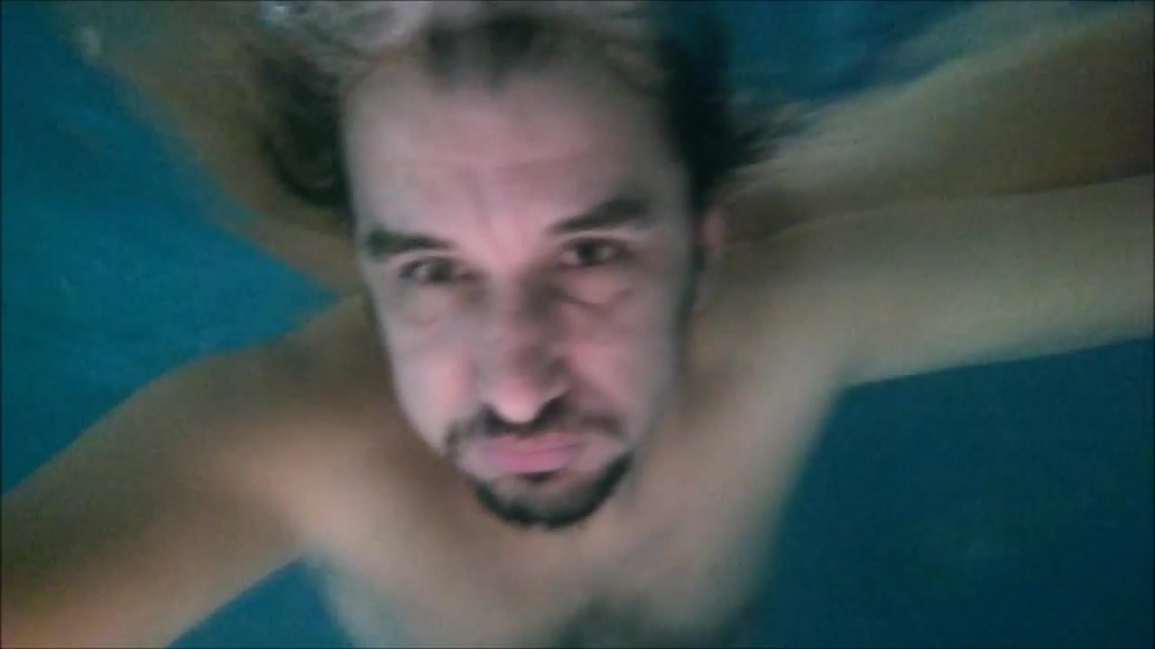Turkish guy barefaced underwater in pool