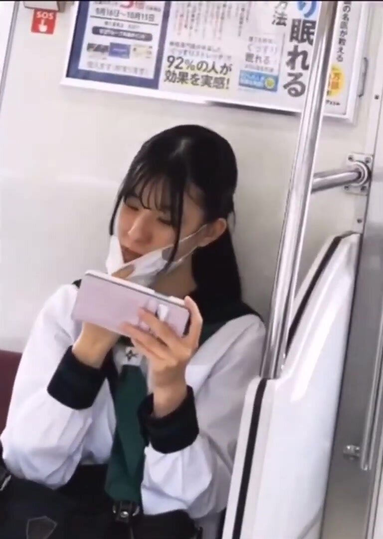 Japanese subway sneeze