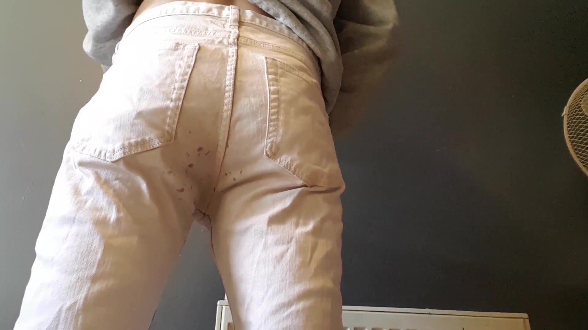 Poop Straight Into White Pants