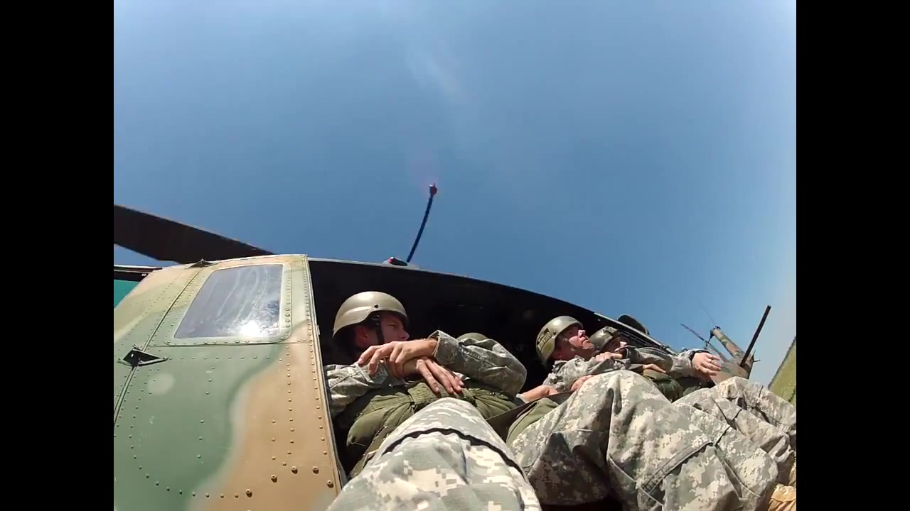 Marines operation with GoPro HD Hero 2 on hie boots.