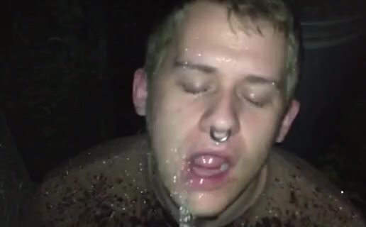 Cutie gets face drenched in piss