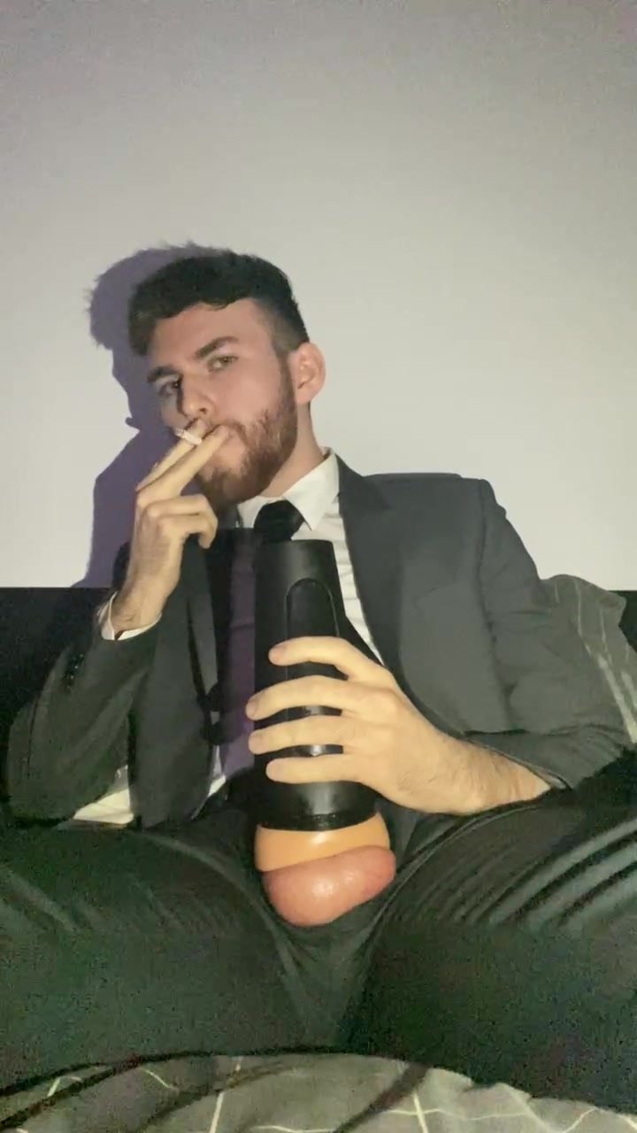 Smoking and Fleshlight Fucking in Suit (PART 2)