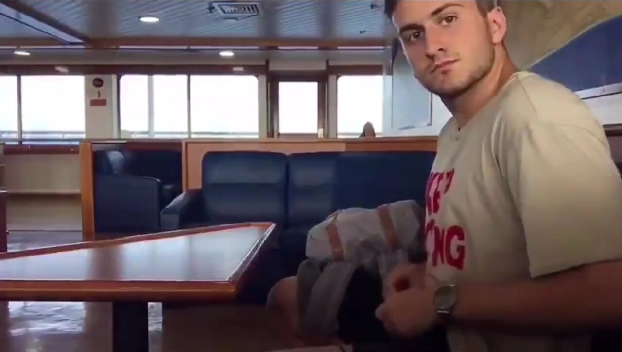 Guy almost caught jerking