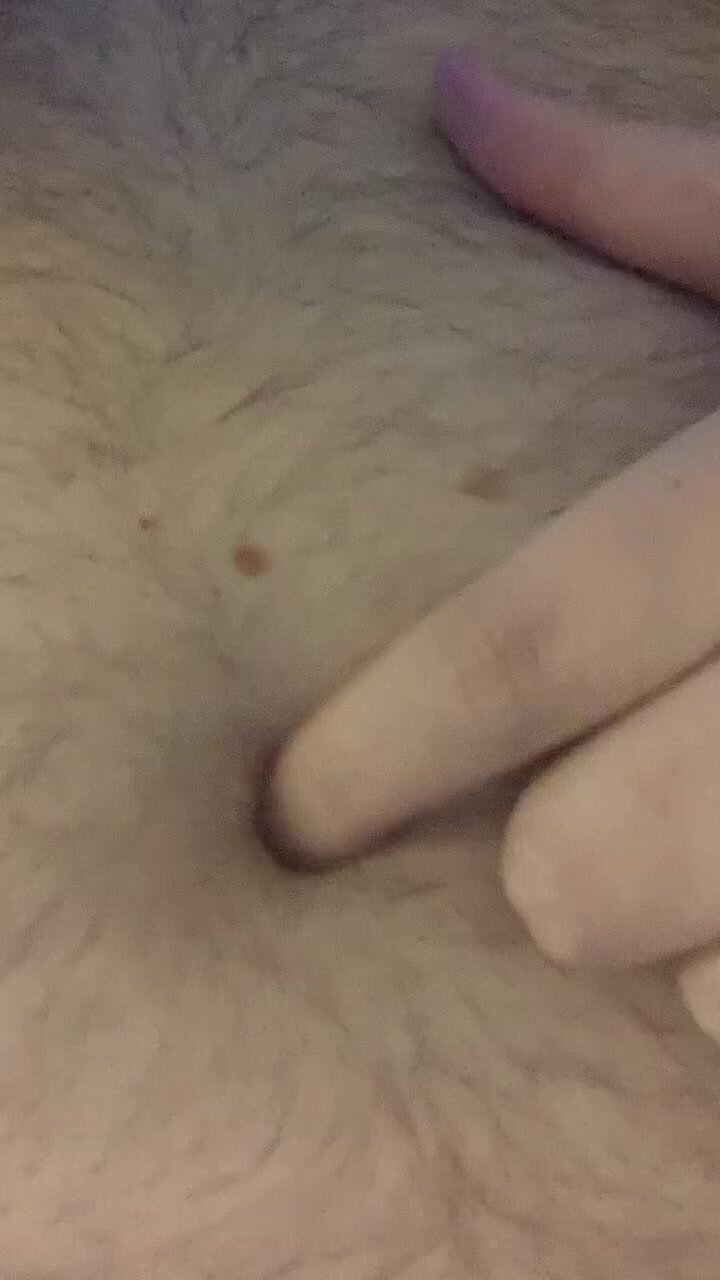 Closeup belly button play