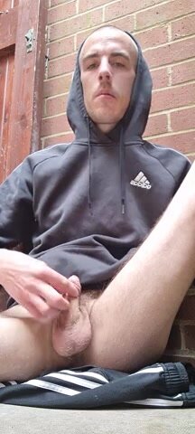 Alpha white male play with his wee wee