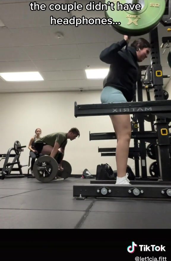 Girl Accidently Farting During Squats
