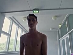 Guy exposed naked at school