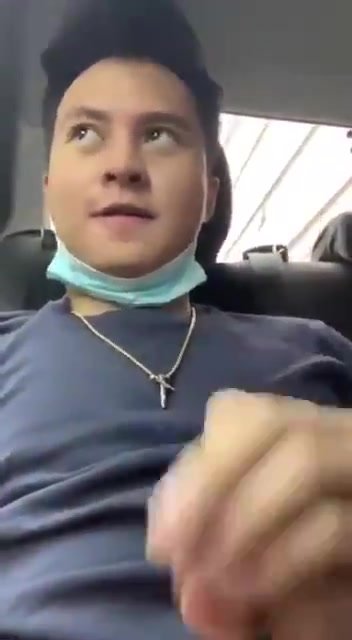 very cute asian guy showing his tiny dick at taxi