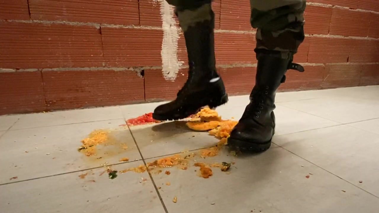 My Father Wasting Food under his Combat Boots