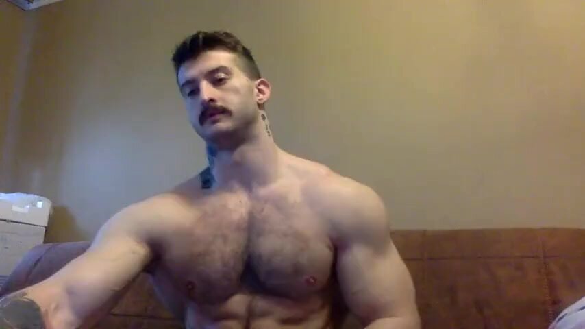 Beefy Hairy Muscle Flexing