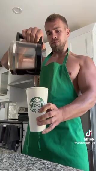Alpha making your coffee with his special ingredient