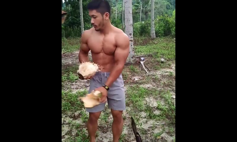 Husking Coconuts