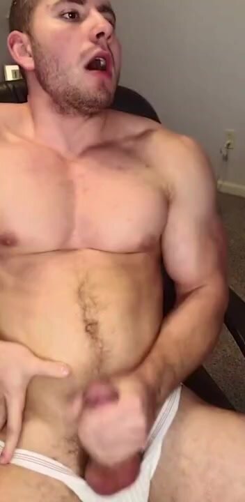 Twink cums in jock