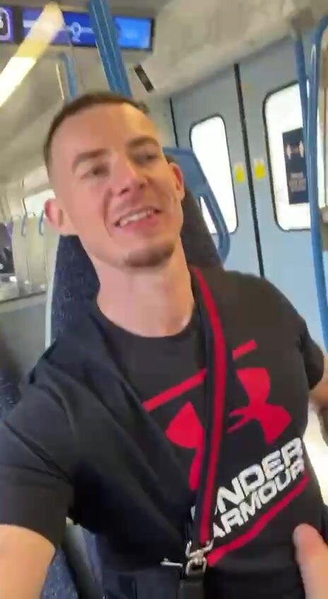Big dick on train