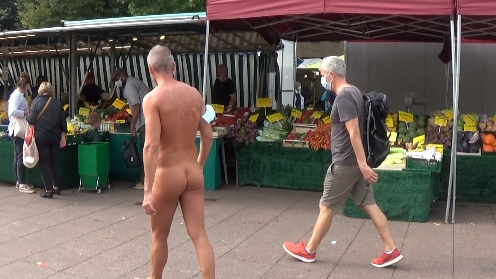 Naked at streets of Berlin