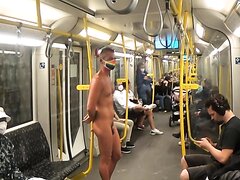 Naked in the subway of Berlin - video 3