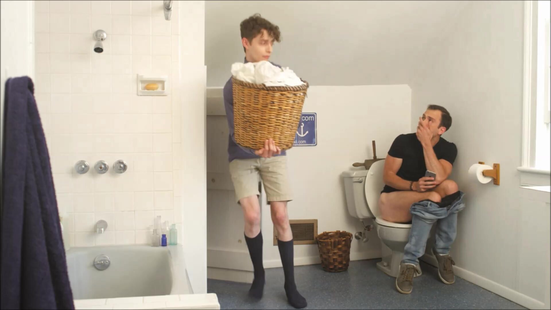 Toilet scene guy interrupted