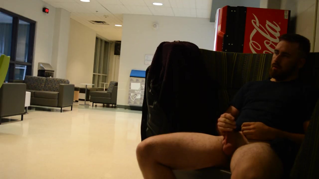 Jerking it on college campus.