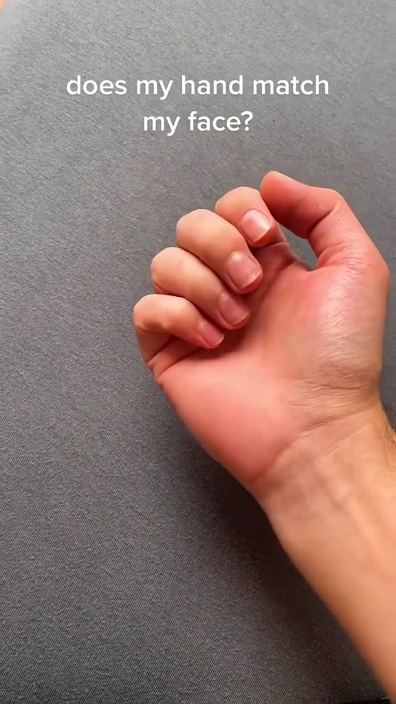 Big Hand and Long Perfect Cut Nails