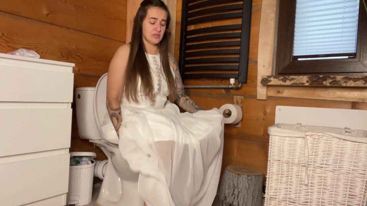 Wedding dress poop