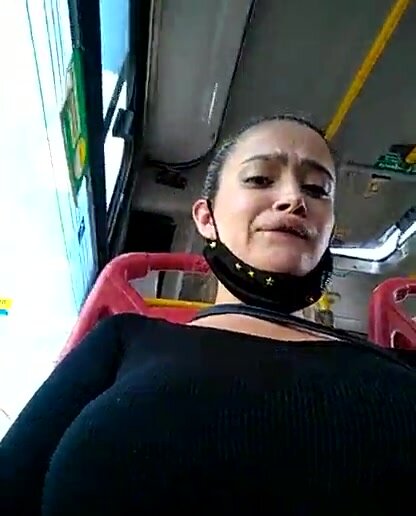 Teen squirts in public bus