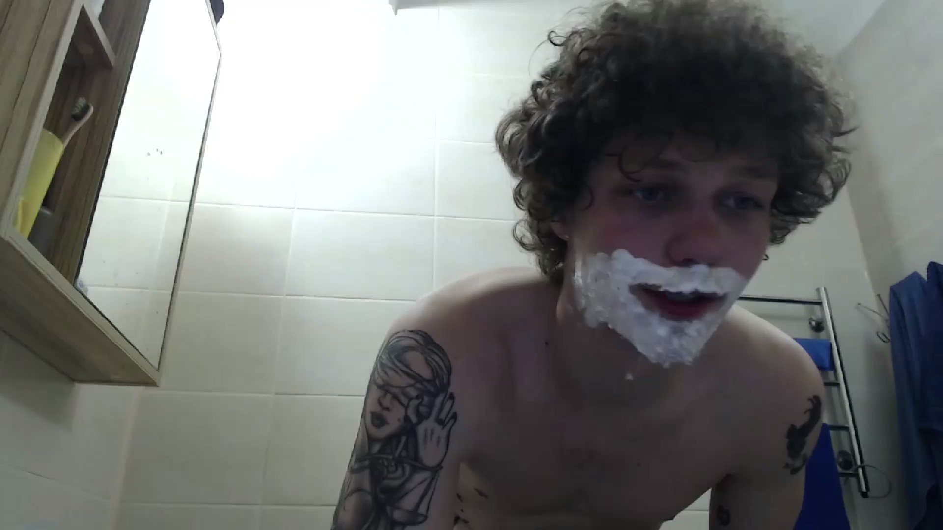 hot boy shaving