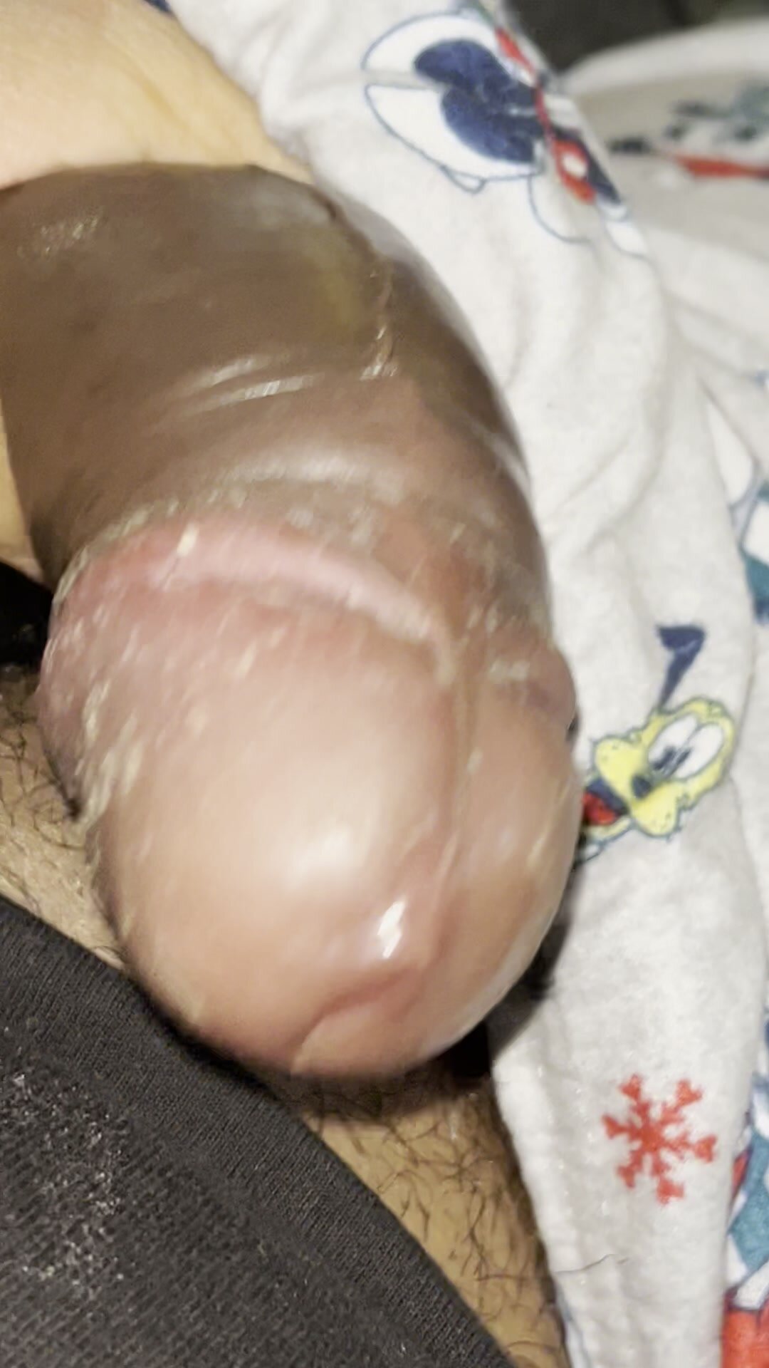 My pumped smegma coated cock