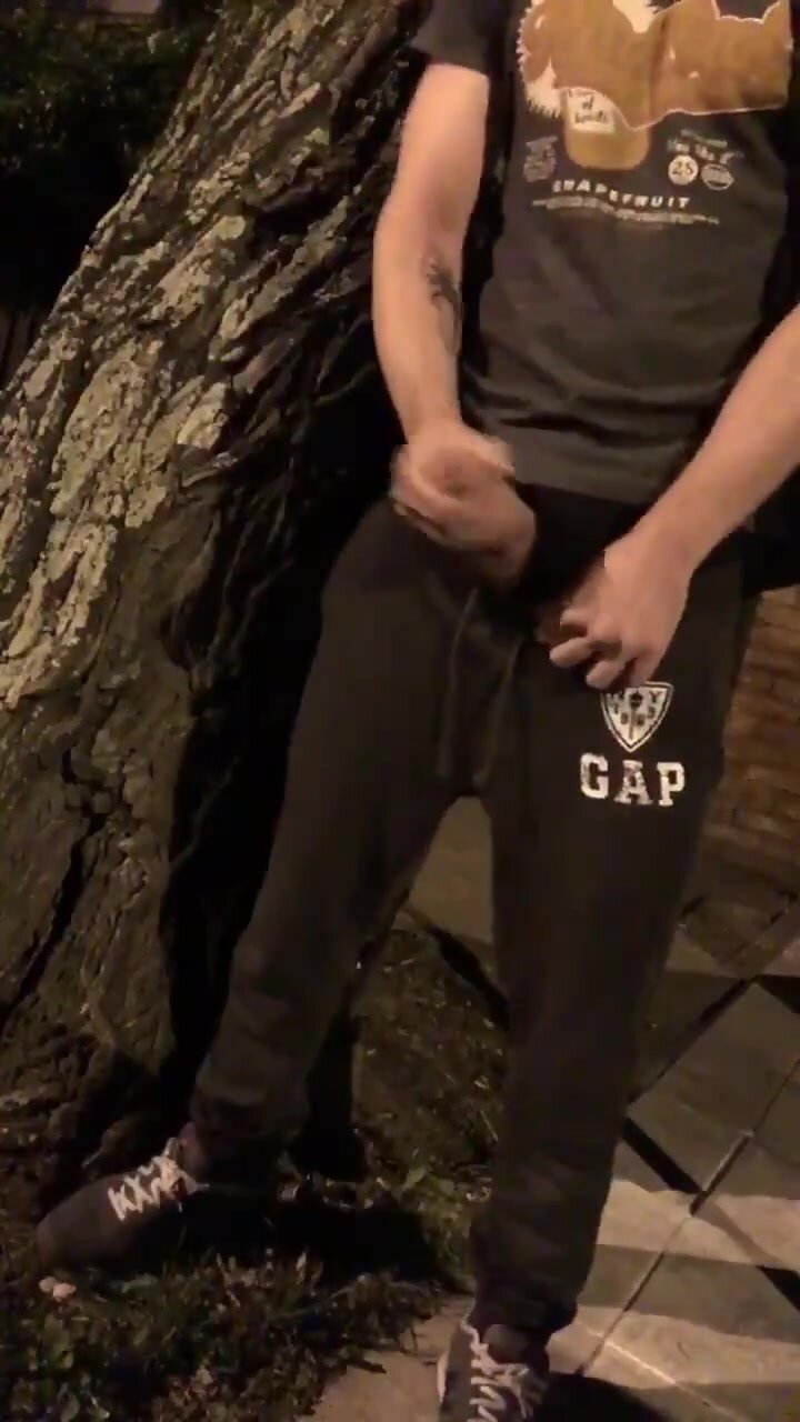 just randomly decide to cum by the tree