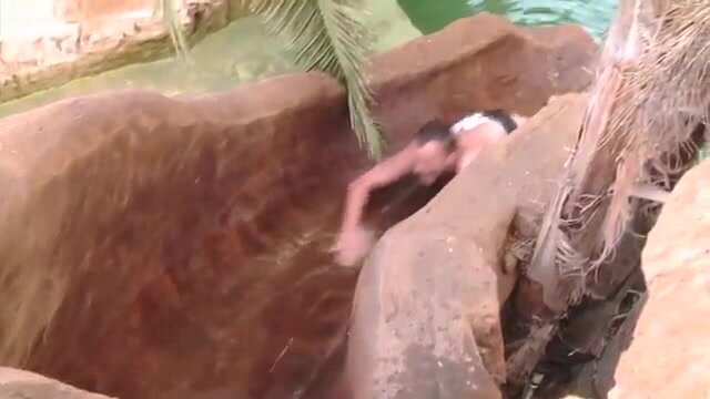 Water slide wedgie